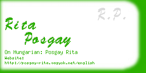 rita posgay business card
